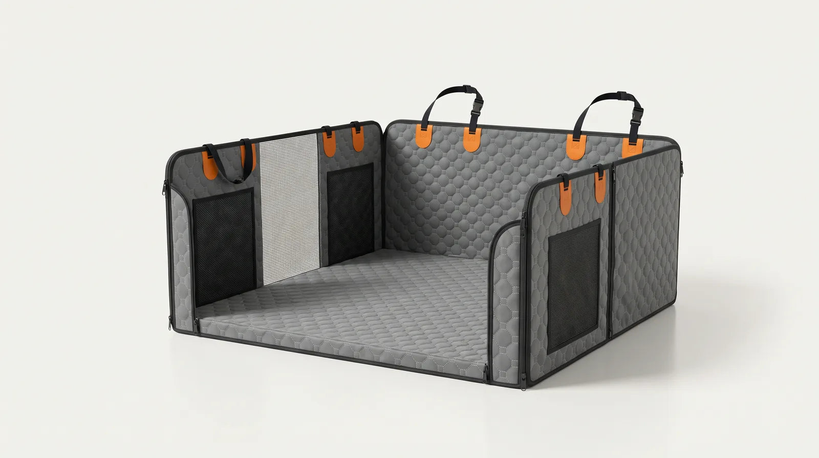 The Road Lounger on its own: flat base, raised sides, mesh windows